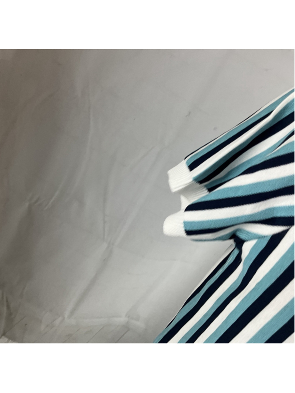 Men’s Sinransinya Retro Golf Sweater Size Medium Blue Stripe 100% Viscose - Picture 4 of 5
